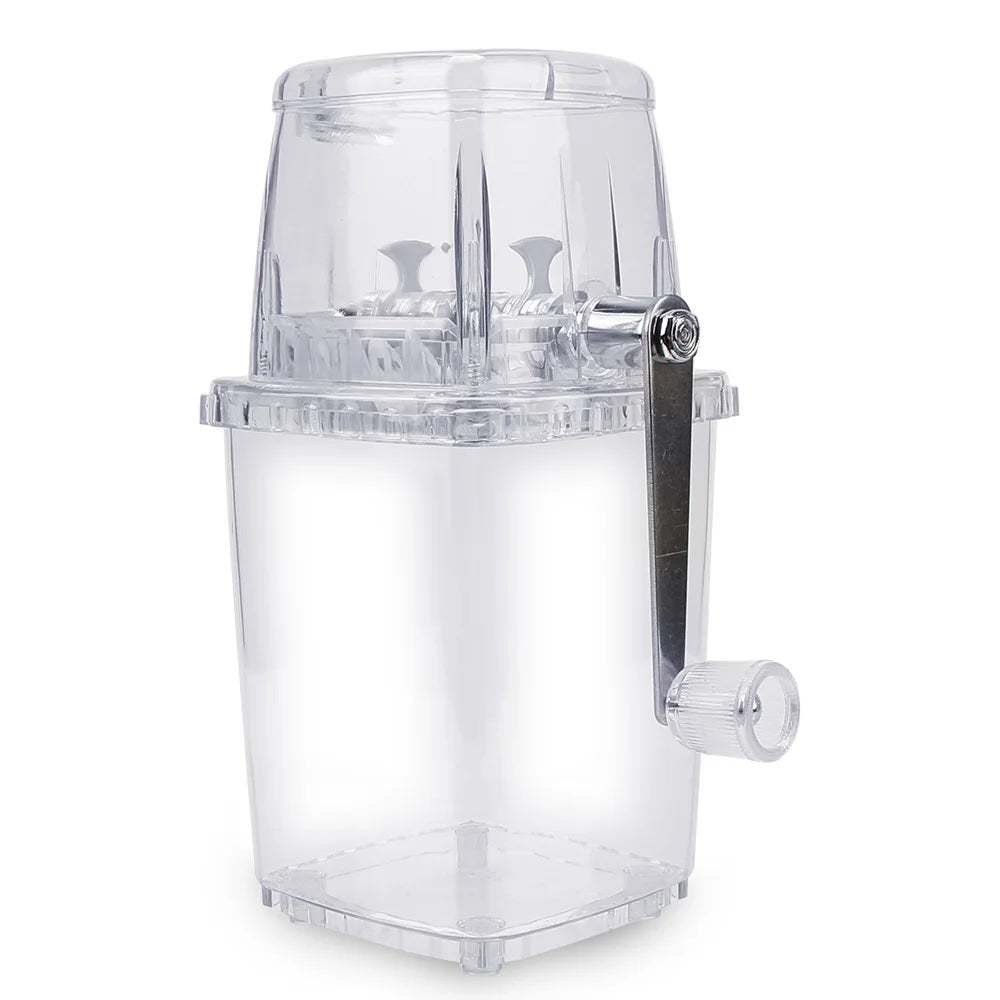 Ice Blenders Tools Hand Shaved Ice Machine Manual Ice Crusher Portable Multi-function Crank Transparent for Home Kitchen Bar